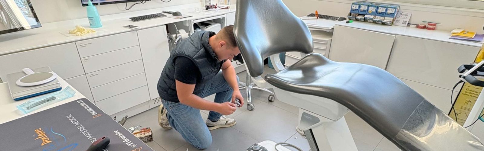 Réparation d'un fauteuil Plammeca à Roubaix par votre technicien en matériel dentaire Tl Dentaire